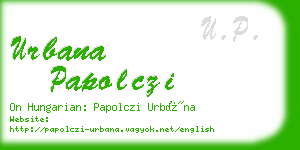 urbana papolczi business card